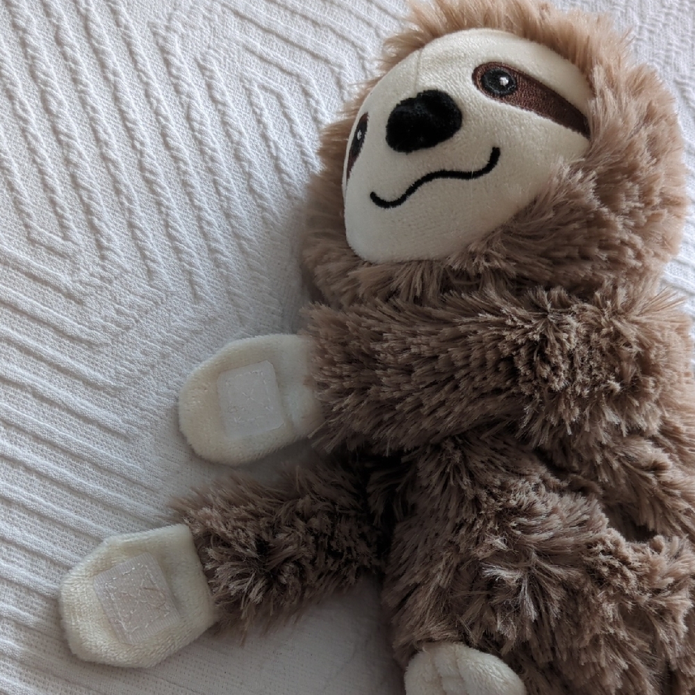 Warmies Plush Brown Sloth - Microwavable Heating Pad / Stuffy Lavender Infused - Picture 2 of 4